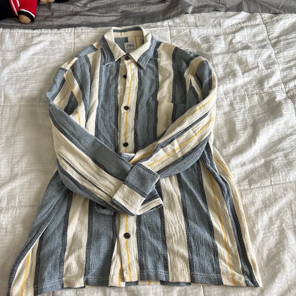 Zara Striped Button-Up Shirt